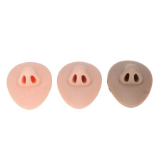 3 Stück Silikon-Nasenmodelle mit Acrylständer für Piercing-Übung & Präsentation