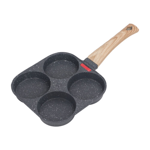 4-Loch-Eierpfanne Aluminium Silikon Ø19 cm Silber 2