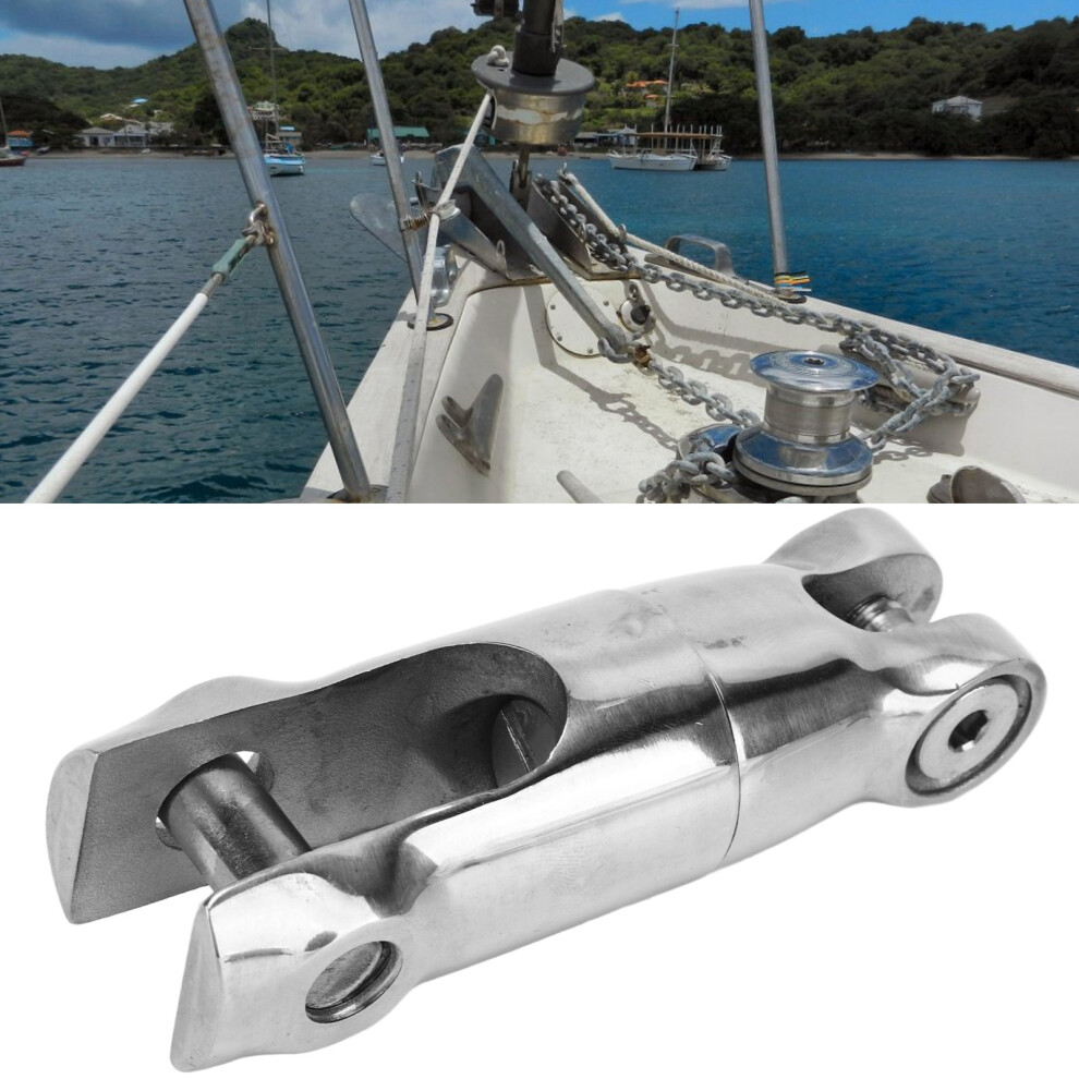 Double Anchor Swivel Connector 316 Stainless Steel Heavy Duty Multi Directional Mooring Connector 3200 Lbs Capacity For 6Â8Mm Chains 9451319446422