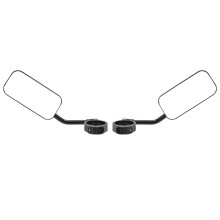 quadratisches klares Weitwinkel-Rückspiegel-Set 38 mm Schwarz