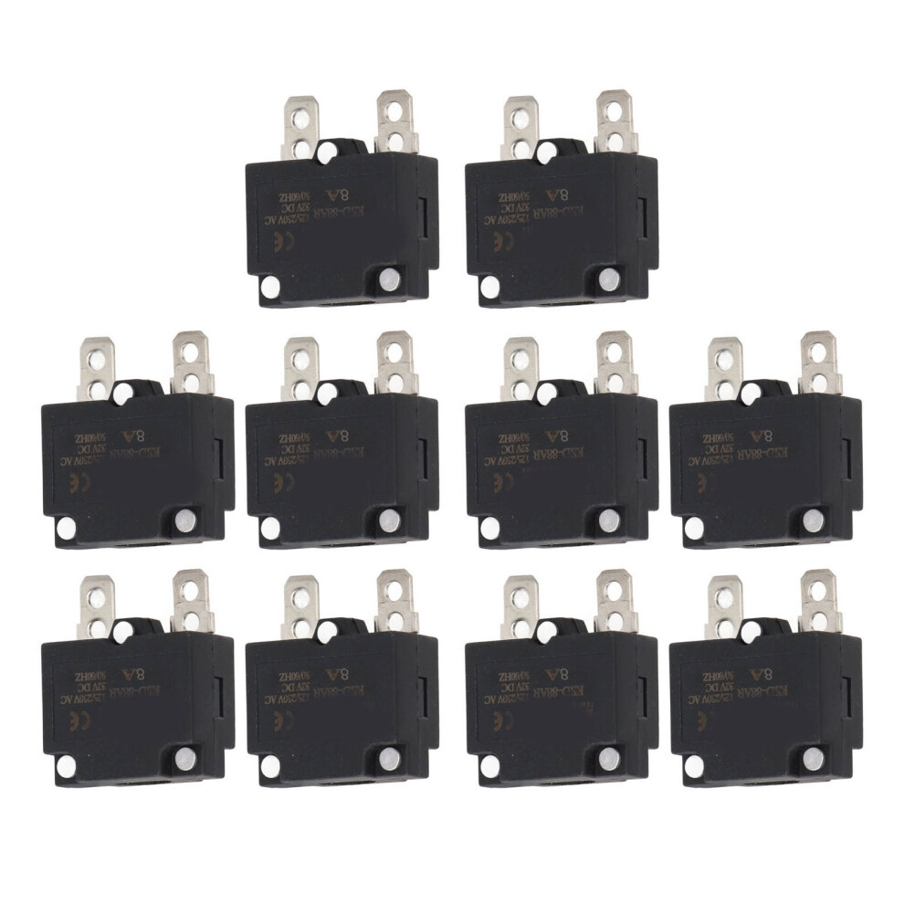 10Pcs Auto Reset Overload Protector Fuse Circuit Breaker For Children Ride On Car Accessories Ac125 250V 8381319447260
