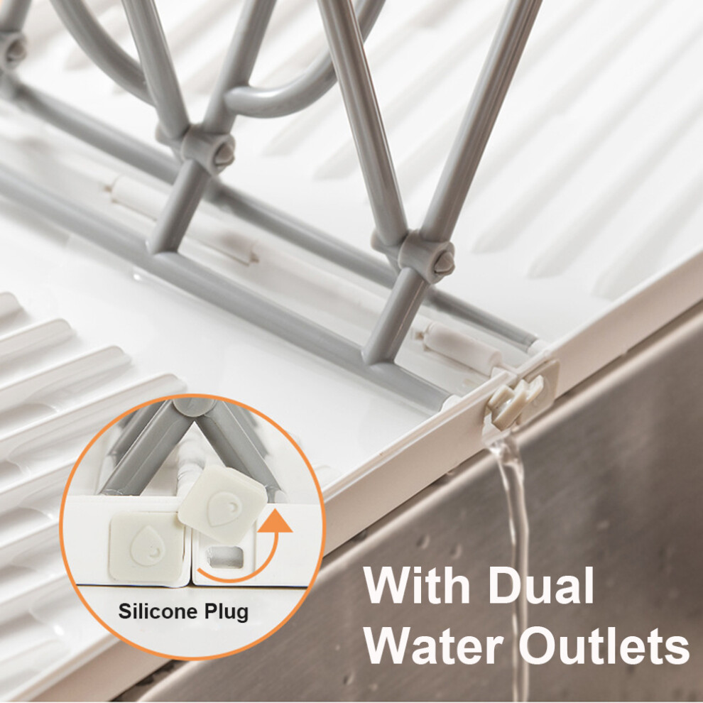 Foldable Baby Bottle Drying Rack with Tray Travel Baby Bottle Dryer Holder Space Saving Drying Rack for Baby Bottles and Accessories