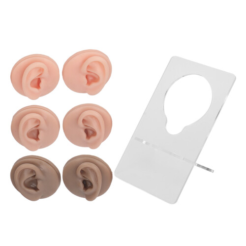 3er-Pack Ohrmodell - Silikon/Acryl, Hell-Mittel-Dunkel 1