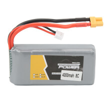 RC 4000mAh LiPo-Batterie grau 8,23,72 cm