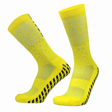 Anti-slip Soccer Socks for Men and Women Breathable Athletic Socks with Grippers for Yoga Football Gym Yellow