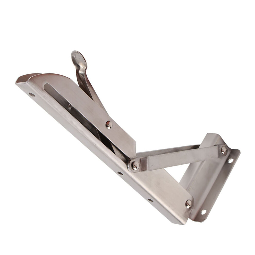 2 Pcs Folding Shelf Bracket 12In K Type Stainless Steel Strong Bearing Folding Table Collapsible Support Bracket 9361319453231