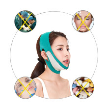 Cinta facial en forma de V verde 56x10 cm 22x3.9 in