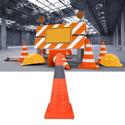 Cono di Sicurezza 45cm Pieghevole con Collare Riflettente per Strada e Guida 2