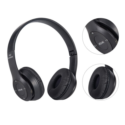 Faltbare Bluetooth-Over-Ear-Kopfhörer Schwarz 2