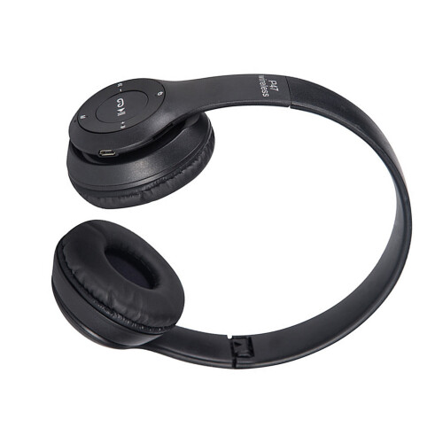 Faltbare Bluetooth-Over-Ear-Kopfhörer Schwarz
