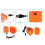 Orange Mini-Lüfter 3 W USB 8x8cm/3,1x3,1in 8