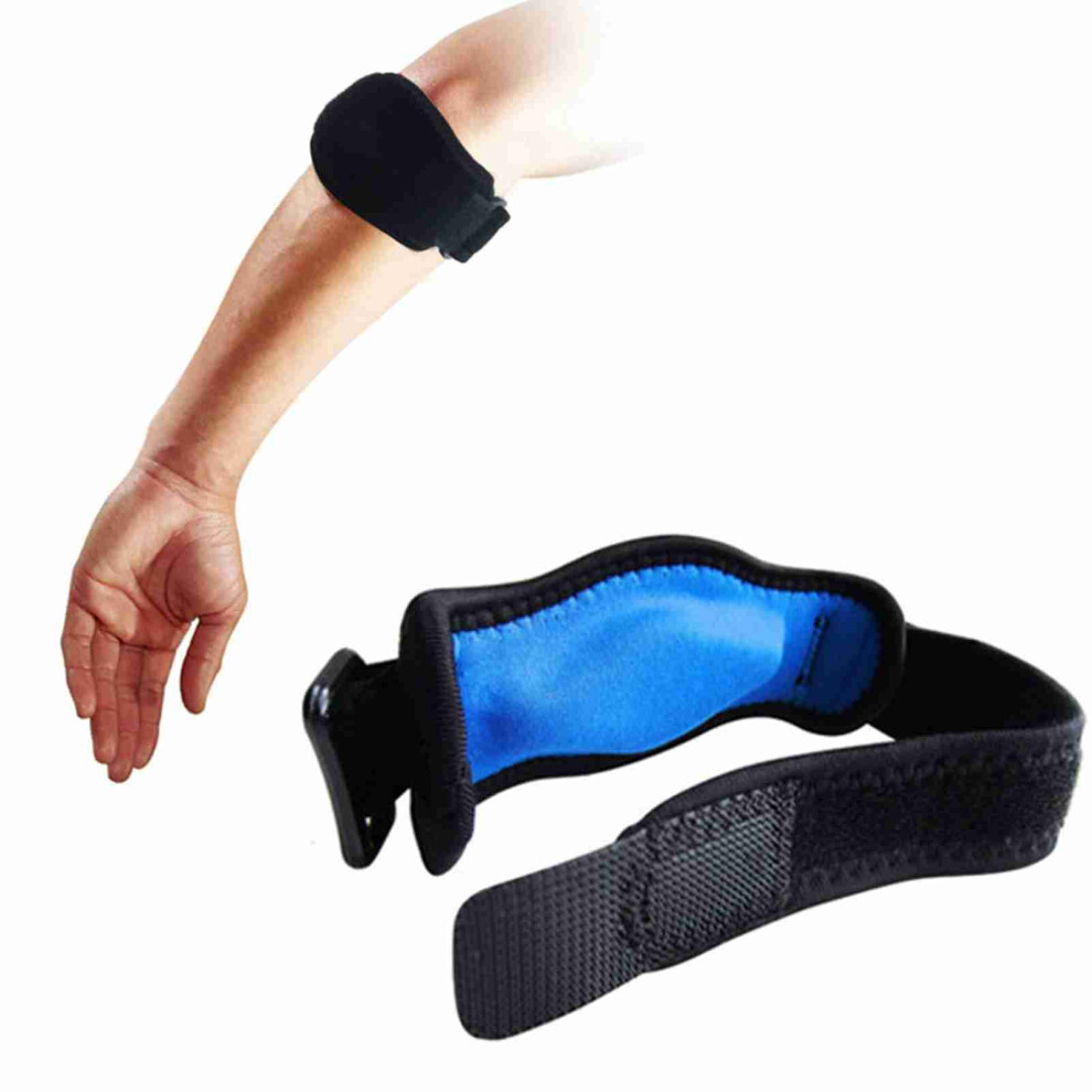 Blue Tennis Elbow Brace Soft Comfortable Breathable Adjustable Elbow Protector For Sports Fitness Basketball Baseball