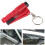 Rojo 3 en 1 Mini Martillo Rompecristales para Coche 11