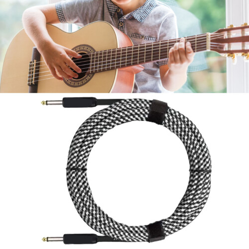 Cable de reducción de ruido para guitarra 3,0 m Negro/Blanco 2