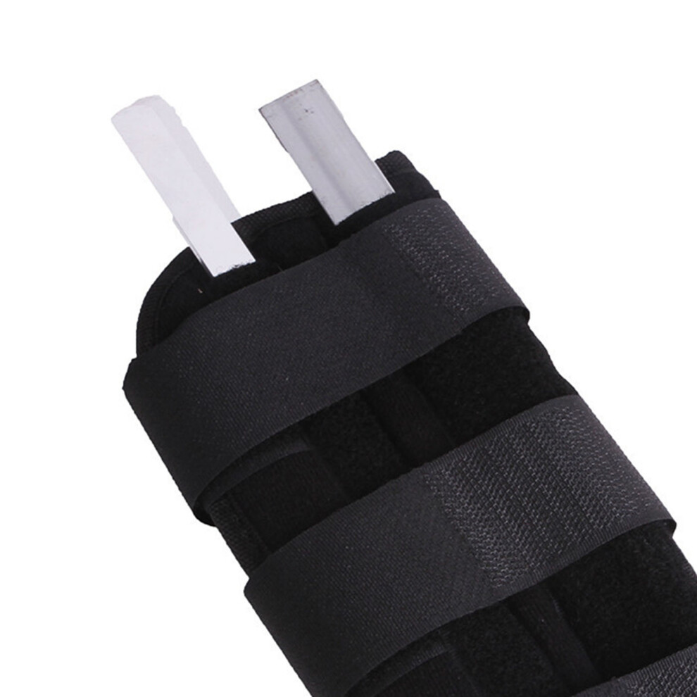 Black Wrist Support Splint Brace With Steel Plate Adjustable Breathable Wrist Joint Sprain Protector Right