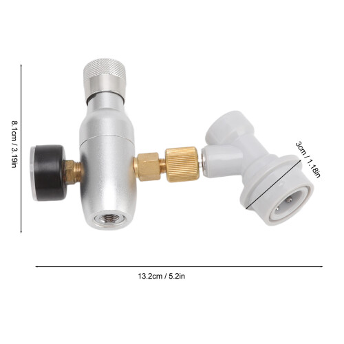 CO2-Bierfass-Druckregler 13,2  8,1  3 cm 2
