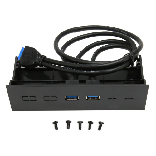 Panel frontal de 5,25 pulgadas USB 3.0 de 2 puertos para bahía ABS de 19 pines 1