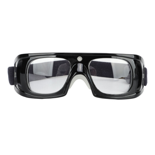 Verstellbare Sportbrille für Kinder, stoßfester PC-Rahmen, Schwarz