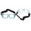 Sportbrille für Kinder, stoßfester PC-bogiger Sitz, Blau 16