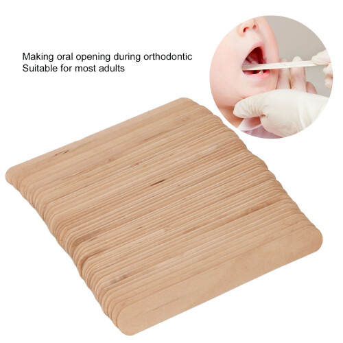 200 piezas de retractores de lengua de madera de abedul, desechables 2