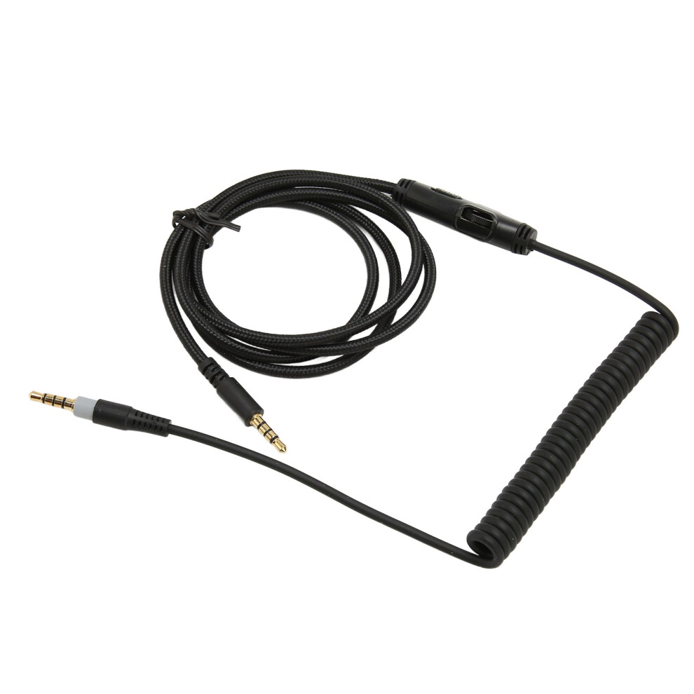 Coiled Headphone Cable Replacement Headset Sound Cord With Volume Key For Kingston Hyperx Cloud Mix Cloud Alpha 8451319460184