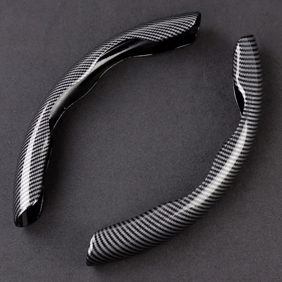 Carbon Fiber Steering Wheel Cover Ultra Thin Fit Wear Resistant Universal Steering Wheel Protector For Most Autos Black 8761319460573