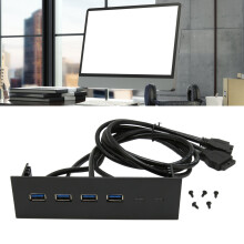 USB 3.0 Front-Hub 4-Port, 5 Gbit/s, 60 cm, 19-Pin ABS