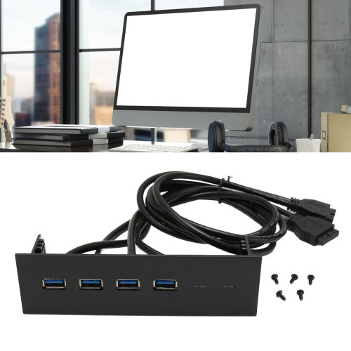 USB 3.0 Front-Hub 4-Port, 5 Gbit/s, 60 cm, 19-Pin ABS