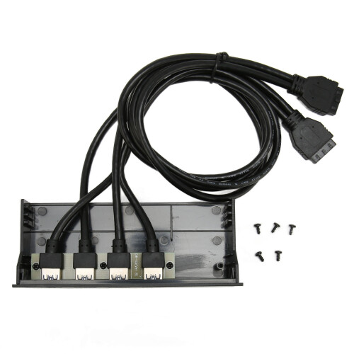 USB 3.0 Front-Hub 4-Port, 5 Gbit/s, 60 cm, 19-Pin ABS 1
