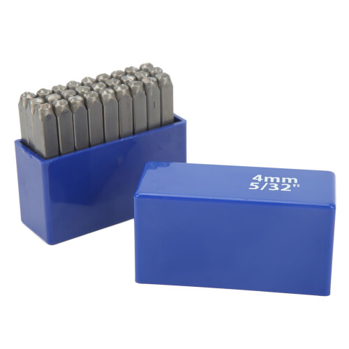 27 Stück 4 mm Hochkohlenstoffstahl-Stempel-Set 1