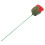 Rosa con llama aparente - 20 piezas, 28.5cm/11.2in, rojo 7