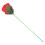 Rosa con llama aparente - 20 piezas, 28.5cm/11.2in, rojo 8