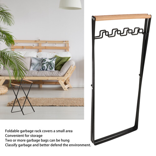 Müllsackhalter-Ständer faltbar schwarz 57253,2 cm 2