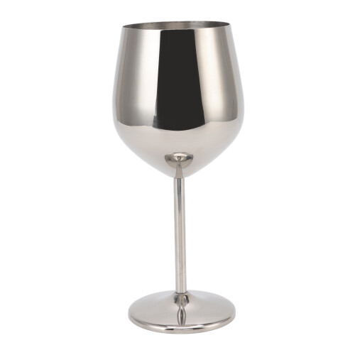 Metall-Weingoblet 500ml Edelstahl Silber 1