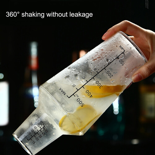 Cocktail-Shaker klare Skala 500 ml transparent 2