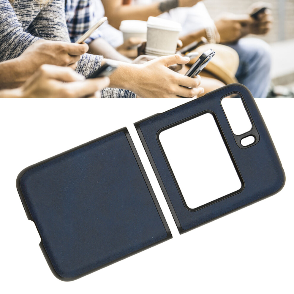 Leather Folding Phone Case Scratch Resistant Flip Phone Protective Case For Moto Razr 2022 Blue 8751319466101