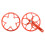 Plato plegable de aluminio rojo de 56 dientes BCD 130 14