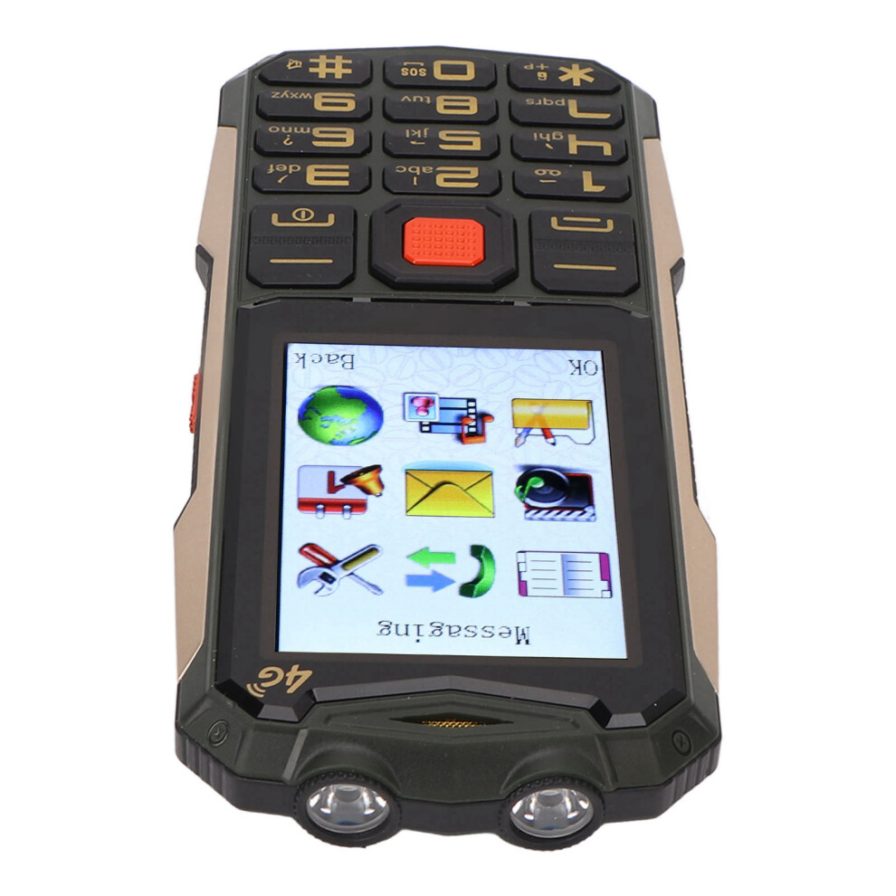 2.8In Hd Screen Seniors Cellphone 2G Dual Sim Dual Standby 4800Mah Loudspeakers Elderly Mobile Phone With Voice Broadcast Green 4631319467114