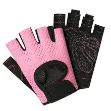 Fitness Gloves Workout Gloves for Men and Women Exercise Gloves for Weight Lifting Cycling Training Half Finger Pink S