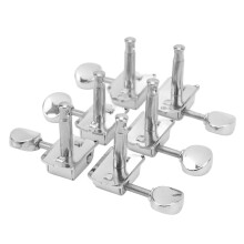 6 Stück Retro-Metall-Stimmwirbel silber für E-Gitarre