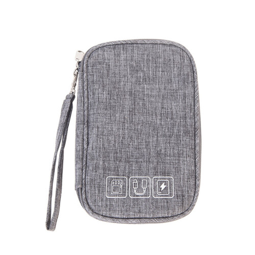 Elektronik-Organizer 19 x 12 x 3,5 cm graues Mesh-Tasche 1