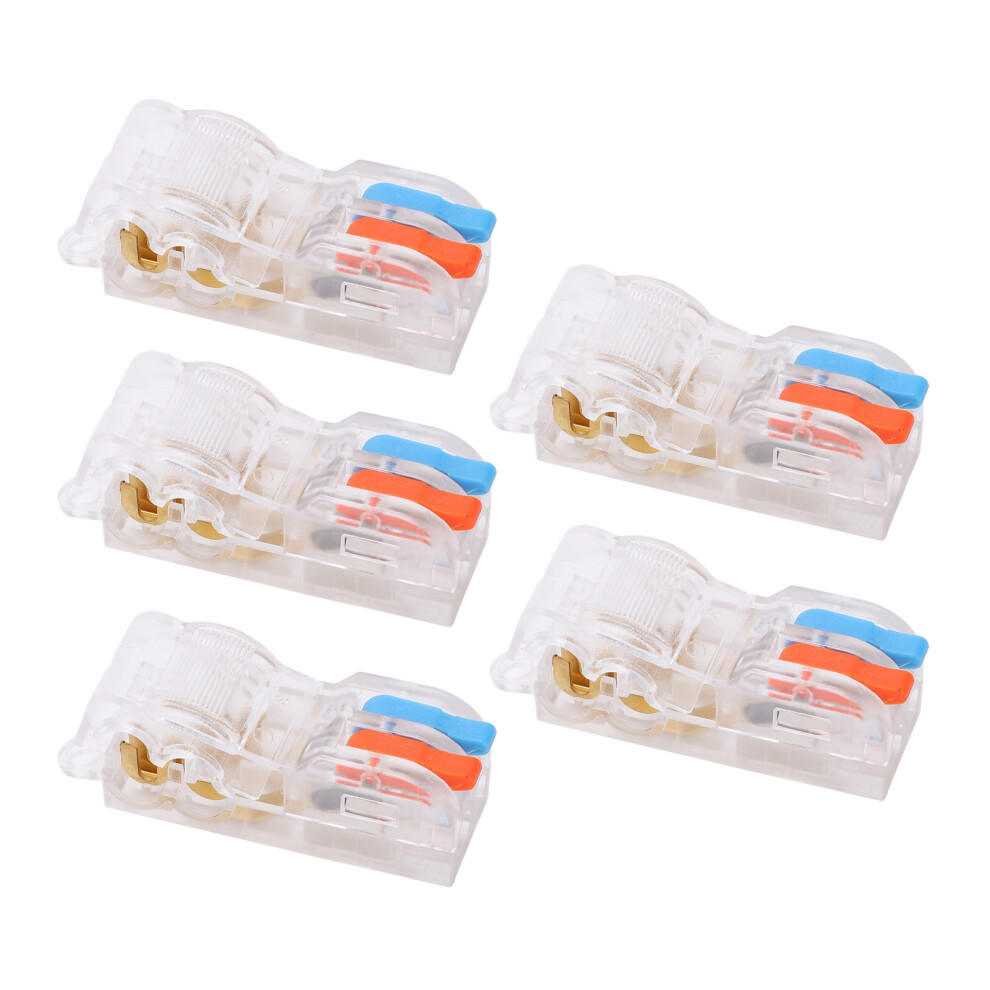 5Pcs Lever Wire Connectors Kit 2 Port T Type Splitter Quick Wiring Push In Conductor Terminal Block T22c 32A 6941319469116