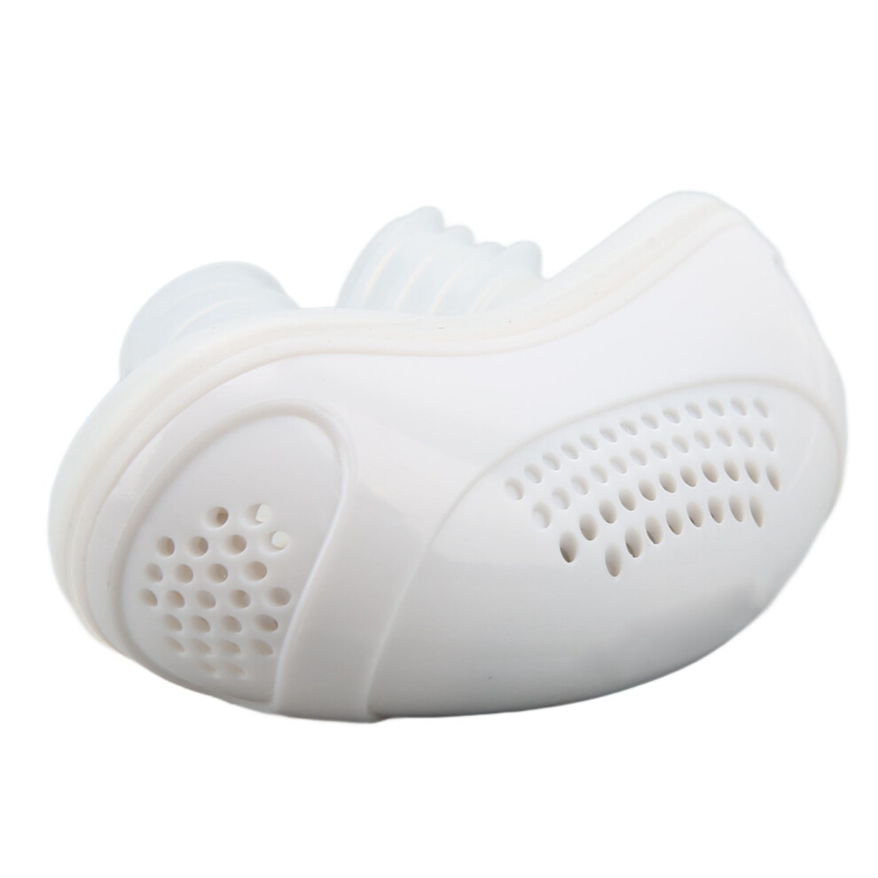 White Electric Prevent Snoring Device Easy Breathe Improve Sleep Quality Snoring Problem Solution Tool