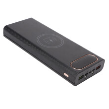 8x21700 Batterien Power Bank Gehäuse 15W kabellos weiß