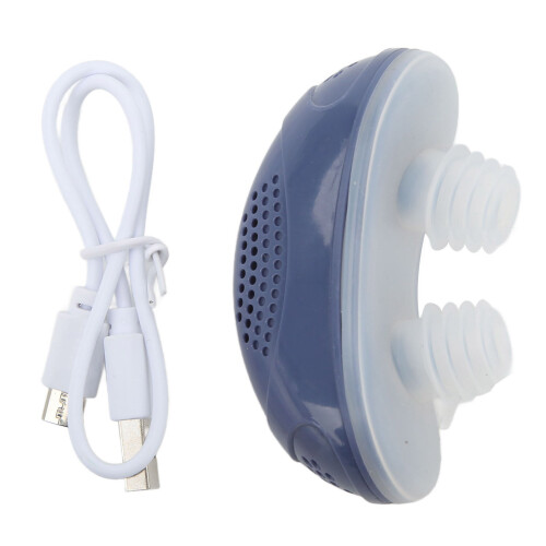 Electric Prevent Snoring Device Easy Breathe Improve Sleep Quality Snoring Problem Solution Tool Blue 1