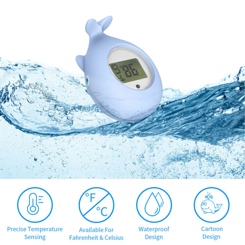Walförmiges Badthermometer blau 6030 mm 320 mAh 2