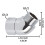 Handbrause-Ellbogen-Adapter 91g 4.6x3.4cm Silber 4