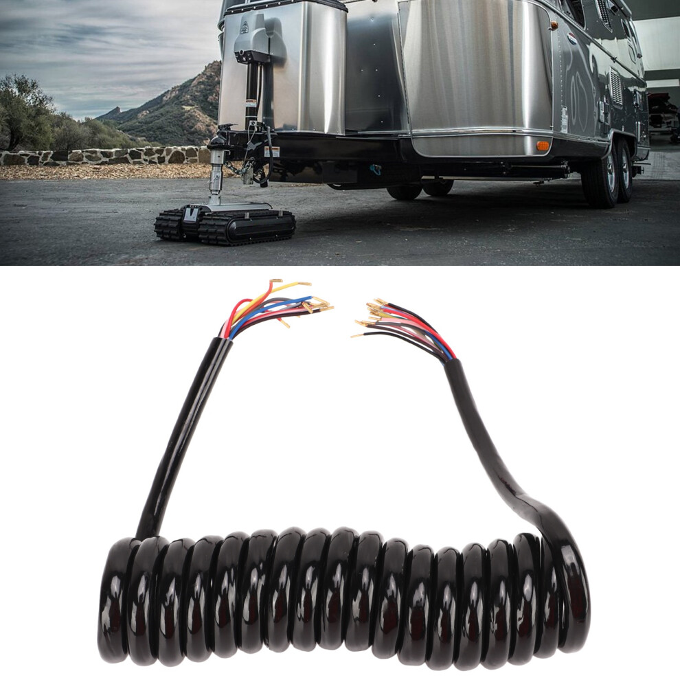 Trailer 13 Core Coiled Cable Insulated Sheath Copper 20AWG Power Extension Cable 9.8ft