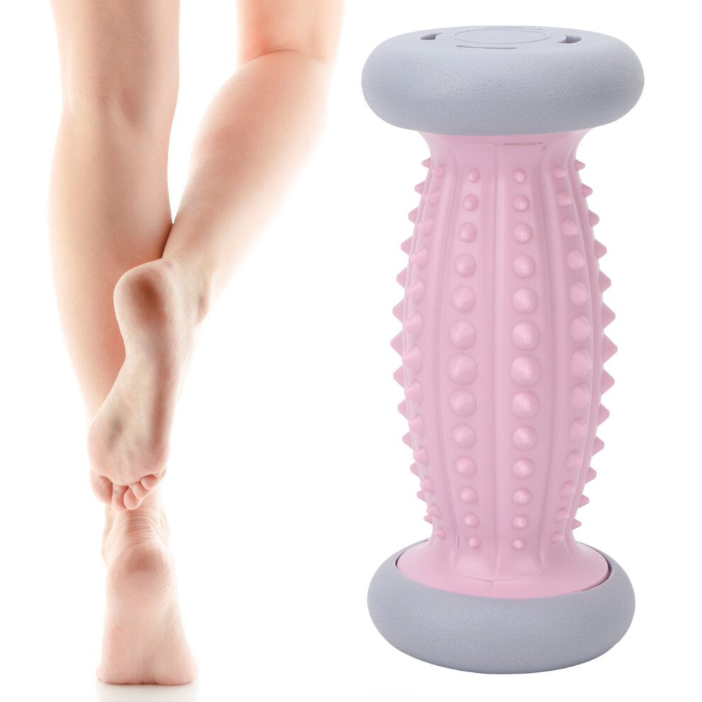 Pink Foot Massage Roller Muscle Relaxing Reduce Discomfort Plantar Fasciitis Massaging Tool For Leg Hand
