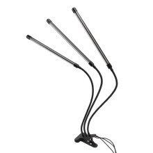 3-Kopf Clip Pflanzenlampe Vollspektrum Rot-Weiß